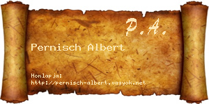 Pernisch Albert névjegykártya